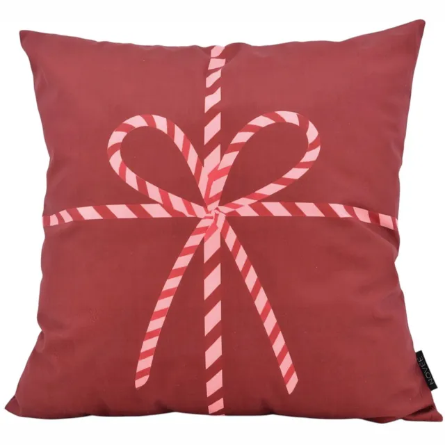 NOVÉE Wrapped Xmas Kussenhoes | 45x45 cm | Katoen/Polyester wijnrood