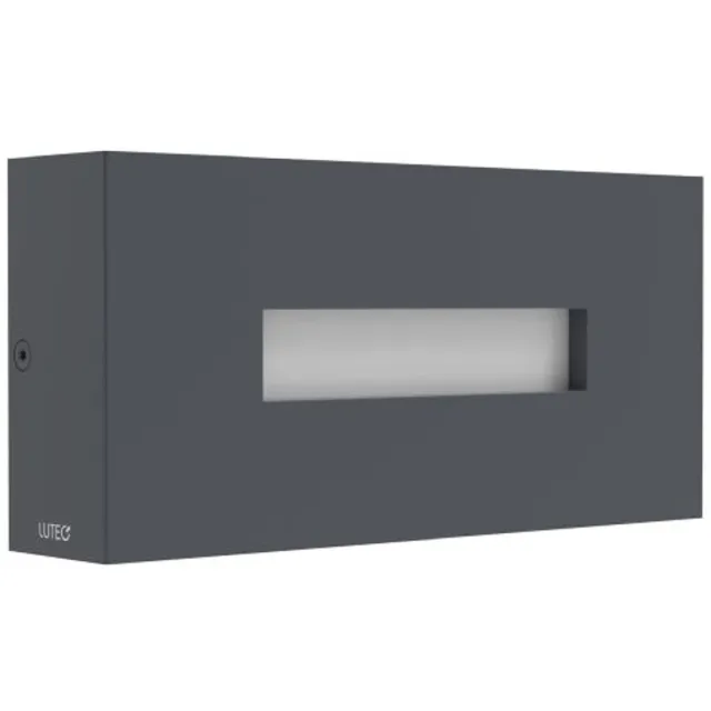 Lutec Arteo - wandlamp voor buiten - up & down - premium aluminium - 2700/3200/4000K - 1100 lumen - IP65 weersbestendig - Zwart grijs