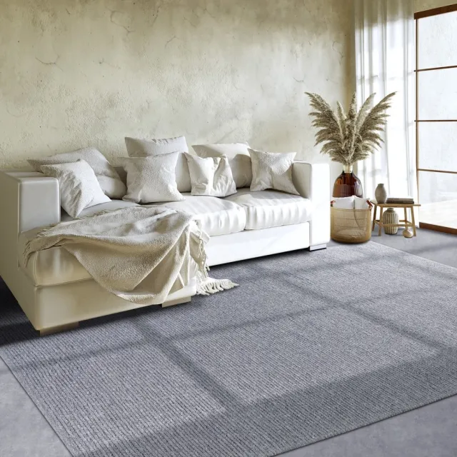 Villeroy & Boch Flycarpets Villeroy & Boch - Wol Vloerkleed - Francois - Zilver - 80x150 cm Grijs