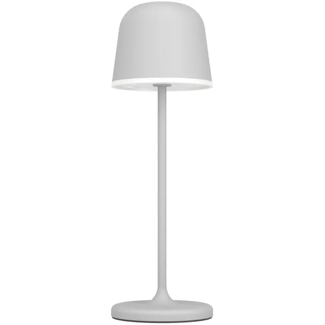 EGLO Mannera Tafellamp - Aanraakdimmer - 34 cm - Oplaadbaar (tot 38 uur licht) - Aluminium - Grijs/Wit - Draadloos - Binnen en Buiten Grijs;Wit;