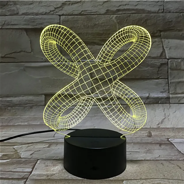 MC Living 3D Led Lamp Met Gravering - RGB 7 Kleuren - Illusie