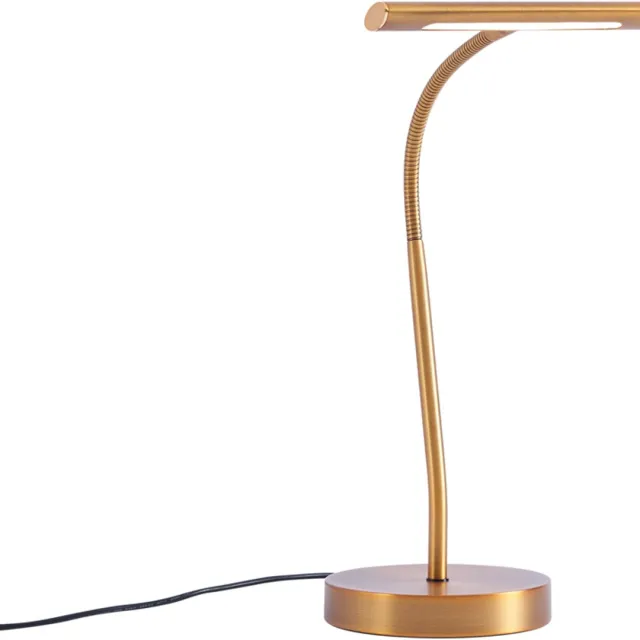 QAZQA led bureaulamp, home office lamp - Tableau - brons, incl. 3.5W ledlamp, 3000K, warmwit, dimbaar, 48.5cm, ideaal als lamp