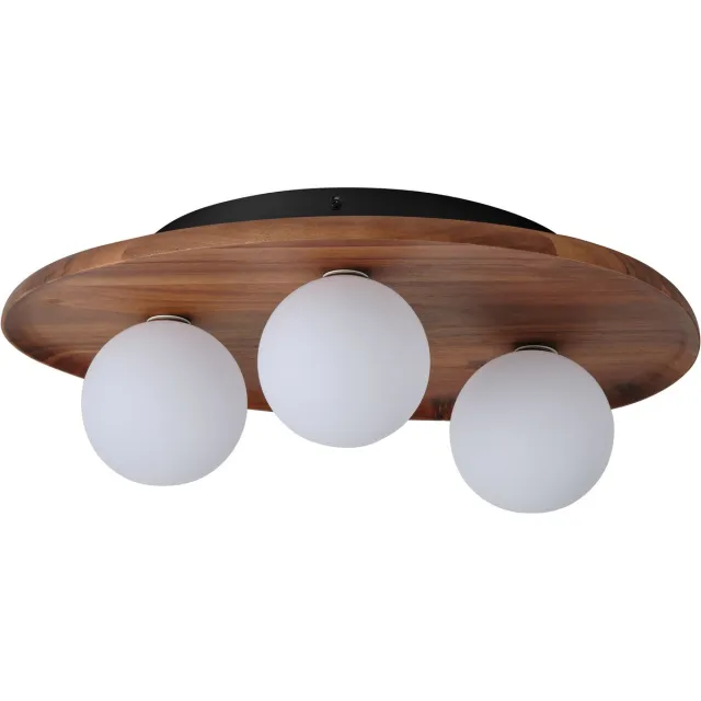 Osram Decor Acacia Nest Plafondlamp, Acacia Hout Bruin, G9 Versie, Metaal, Glas, Textielkabel Houten decor