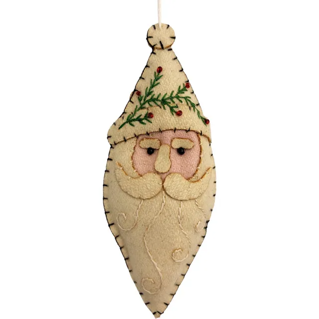 Clayre & Eef Kersthanger Kerstman Beige Vilt