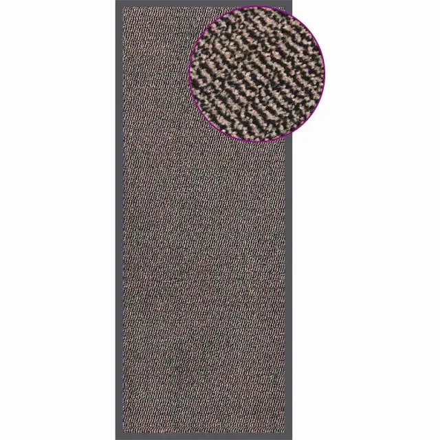 vidaXL Deurmat getuft 60x150 cm donkerbruin bruin