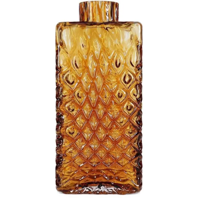 Fameilleur vaas 15x9xH33cm gebrand ochre Lior - glazen decoratieve bloemenvaas, voor bloemen, takken en droogbloemen, woondecoratie voor modern interieur, mooi als cadeau