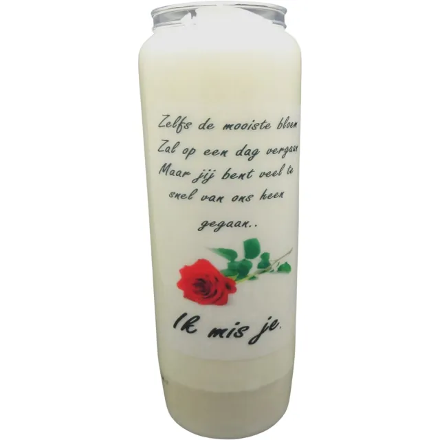 Spaas Noveenkaars Spreuk 016 - 9 dagen brander (5 stuks) wit