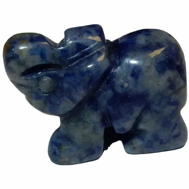 Shanna's Gems and more Miniatuur Olifant Sodaliet Klein blauw