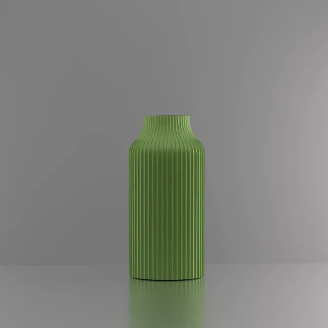 3d-gezellig Harmonie - Vaas - Waterdicht - Lichtgroen - Maat 25 cm - Kunststof - Modern - Bloemenvaas - 100% gerecycled PLA (bioplastic)