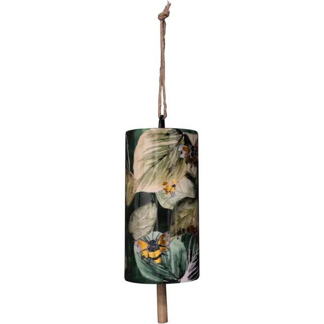 TS Collection Windgong Designed by Lammie - Bee green - 10x23 - Metaal & Epoxy - Exclusieve woonitems voor binnen - Handgemaakt - Unieke print - Designed by Lammie