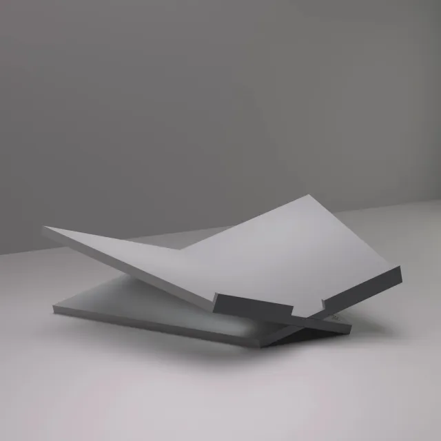 3d-gezellig Grote Boekenstandaard - Boekensteun - Boekenhouder - Book Holder - 47*31,5*12 cm - Grijs - 100% gerecycled PLA (bioplastic)