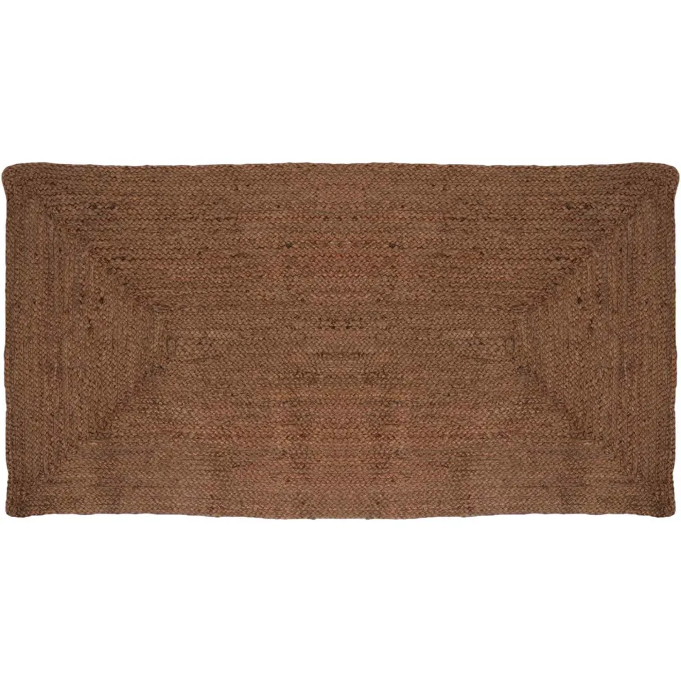 vidaXL Gebied Tapijt Grijs 80 x 400 cm Jute