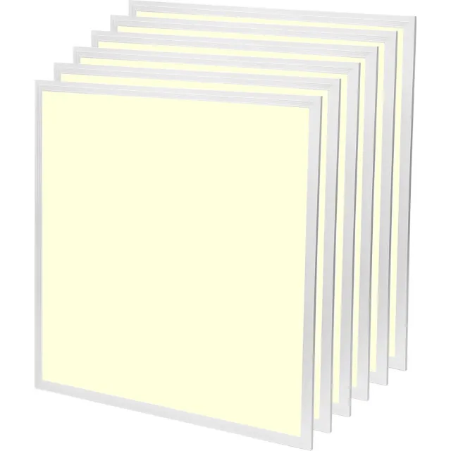 Velvalux LED Paneel 60x60 6 Pack - Velvalux Lumis - LED Paneel Systeemplafond - Warm Wit 3000K - 36W - Inbouw - Vierkant - Wit - Flikkervrij