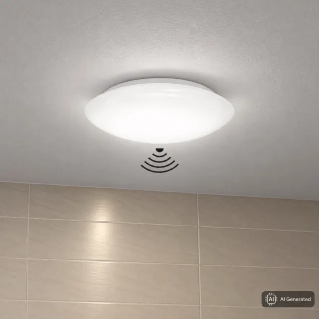 Briloner Elipso - LED Plafonniére met bewegingssensor - badkamerverlichting met bewegingsmelder - plafondlamp met neutral wit licht - timer - Ø38 cm