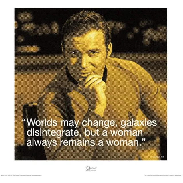 Pyramid Kunstdruk Star Trek - James T Kirk iQuote 40x40cm Divers