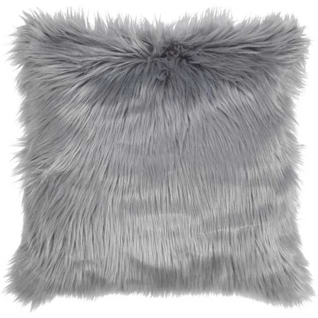 Dutch Decor MEES - Sierkussen 45x45 cm - mist - lichtgrijs - fluffy - superzacht - Inclusief binnenkussen