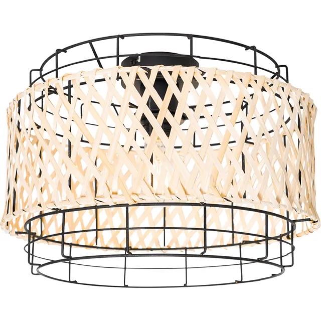 QAZQA irena - Oosterse Plafondlamp - 1 lichts - Ø 35 cm - Naturel - Woonkamer | Slaapkamer | Keuken