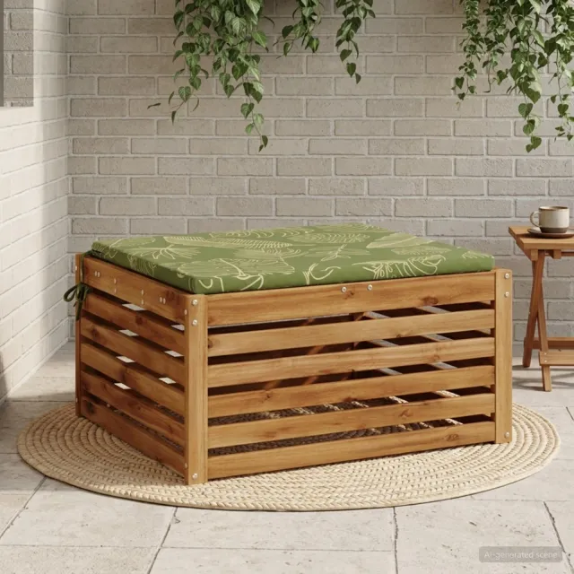 vidaXL Zitkussens SOEST 100% Polyester Bladontwerp 70 x 70 x 3 cm Groen