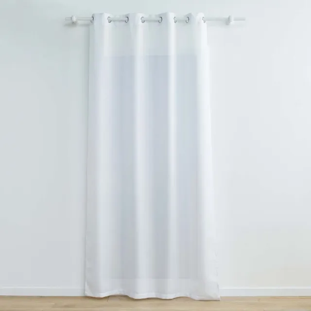Douceur d intérieur Douceur d'intérieur - Gordijn met metallic draad ZELINE, 140 x 280 cm - wit