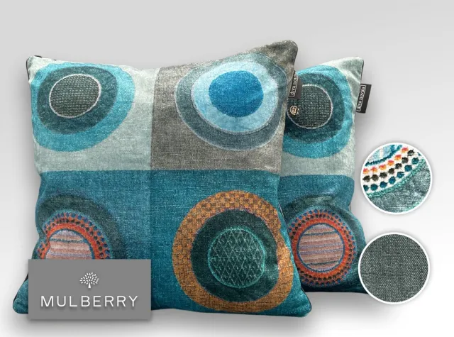 Diva Novita Mulberry - Kwaliteits sierkussens gemaakt van originele Mulberry stof - katoen en viscose Mixed