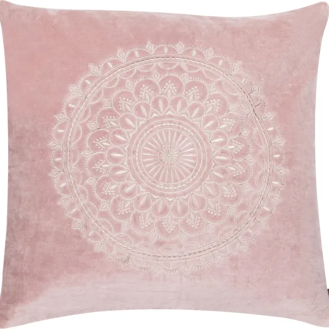 Linen & More Preston Velvet Soft Roze Kussen | 60 X 60 | Sierkussen Voor Woonkamer Of Slaapkamer
