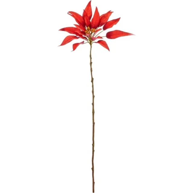 Gasper poinsettia rood 70 cm - kunstbloemen