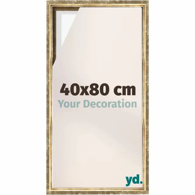 yd. yd, Baklijst 40x80 cm Goud Antiek - Lijst voor Canvasdoek - MDF Lyon
