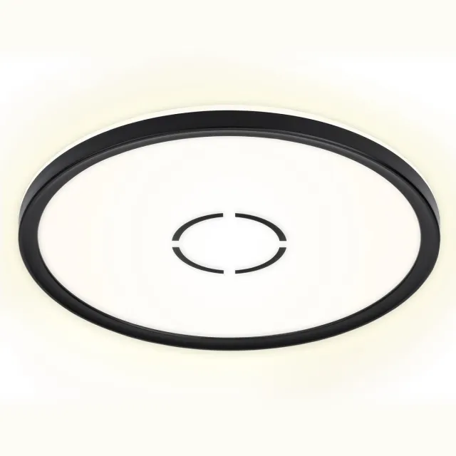 Briloner FREE - Plafondlamp - plafonnière met backlight effect - LED - 18 W - 2.400 Lumen - 4.000 Kelvin - rond - wit-zwart - Ø 29,3cm