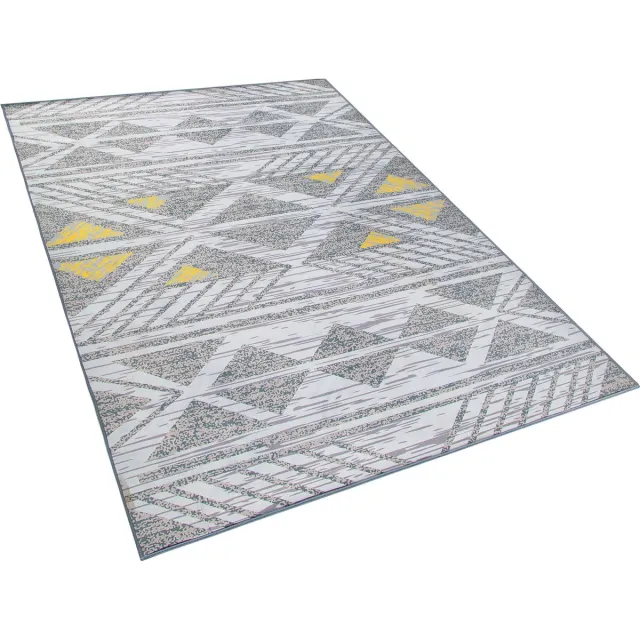 Beliani KARGI - Laagpolig vloerkleed - Lichtgrijs - 140 x 200 cm - Polyester