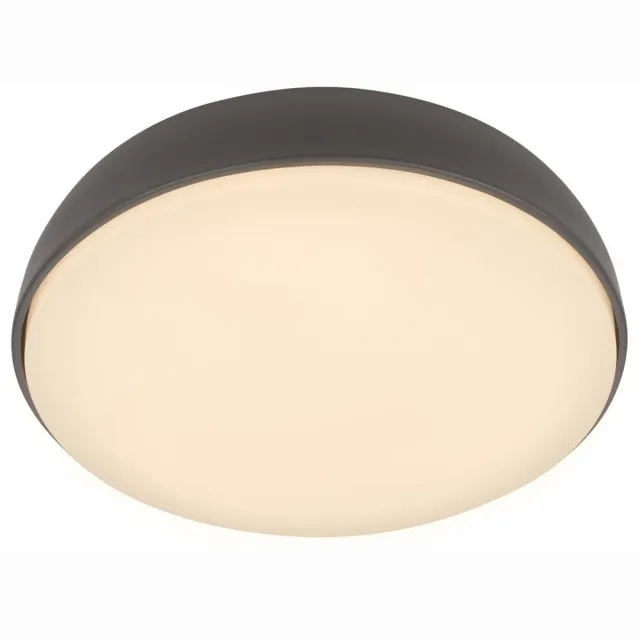 B.K.Licht BRILONER Nikan – LED Plafondlamp – met warm wit licht – 12W – antraciet – Ø28,5 cm