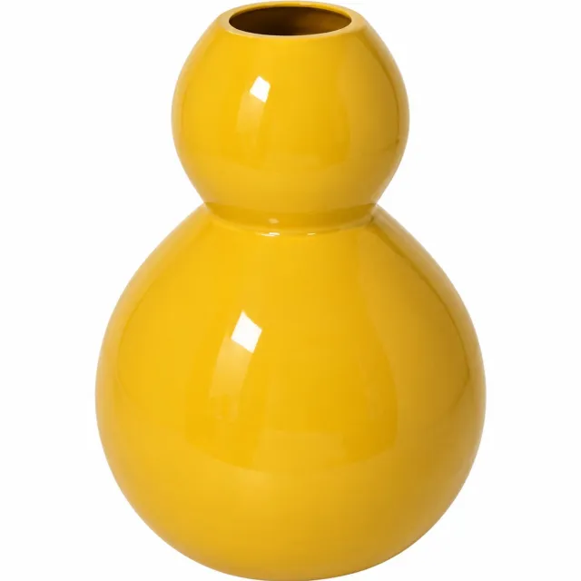 Colmore by Diga vaas metaal geel Enamel 15x15x21cm
