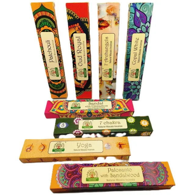 Namaste India Wierook - Masala wierook assorti - 8 pakjes Meerkleurig