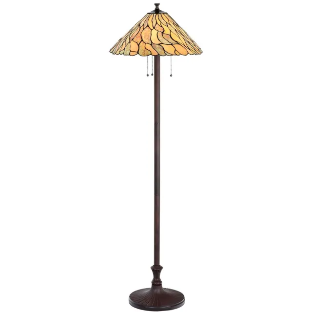Coloured by Art Tiffany Vloerlamp Jade - Art Deco Trade Oker