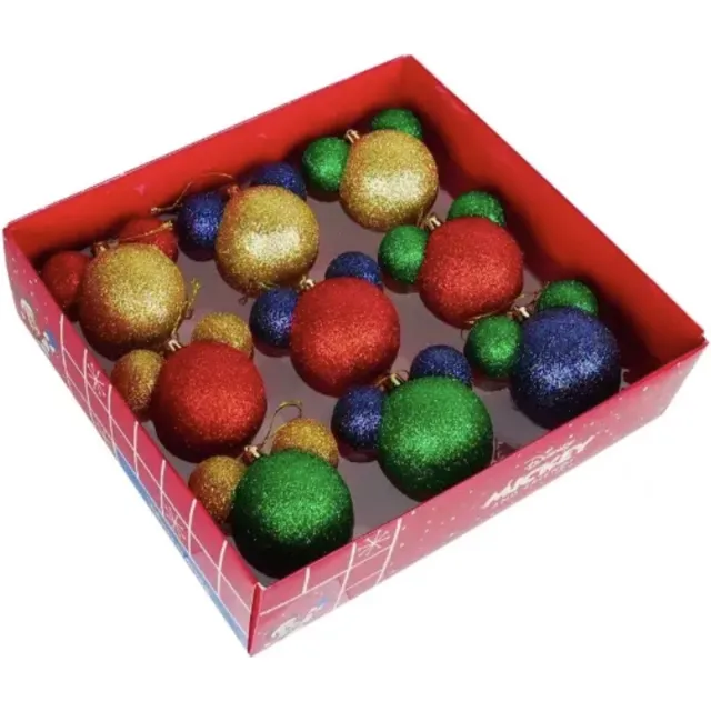 Kurt S. Adler kunststof kerstballen mix - disney mickey mouse 6cm multi 9 stuks