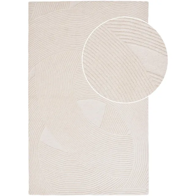 Nest of Nora Vloerkleed - Handgetuft wollen tapijt - Ivory - Scandinavisch Gebroken wit
