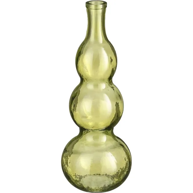 Mica Decorations Vaas Benito - 17x17x45 cm - Glas - Licht Groen