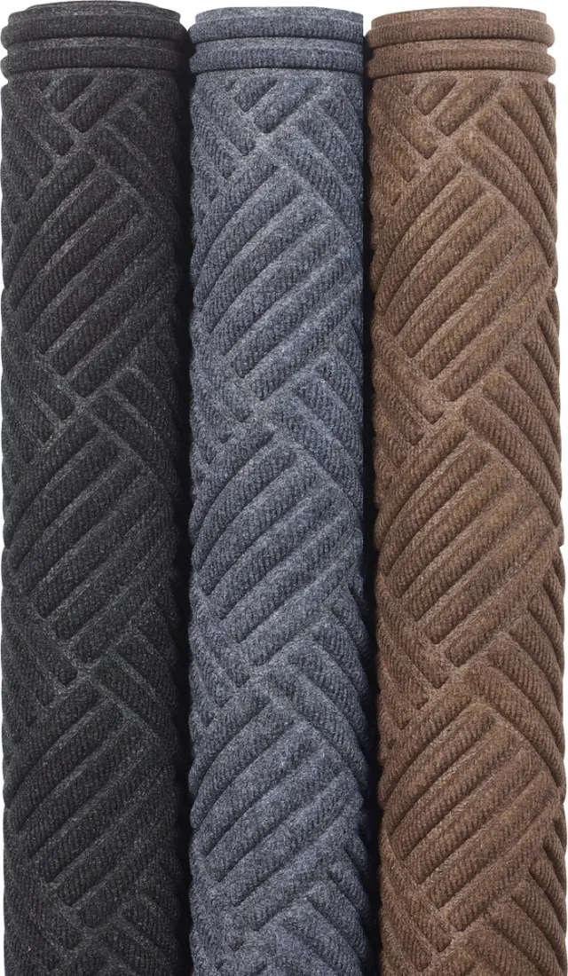 Notrax Diamond CTE™ Robuuste entreemat met verhoogde Aqua Dam 120cm x 180cm Grijs