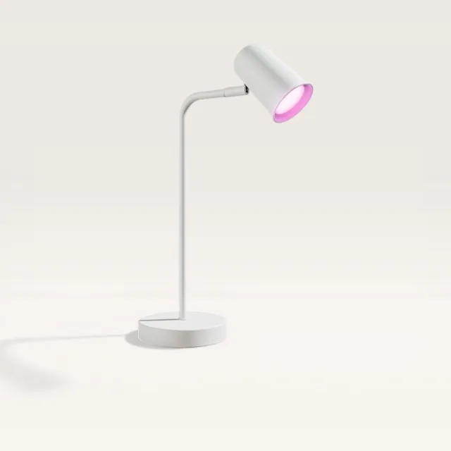 HOFTRONIC SMART Riga tafellamp wit - Smart Wifi + Bluetooth - Kantelbaar en draaibaar - RGBWW - Smart GU10 - Bureaulamp voor binnen
