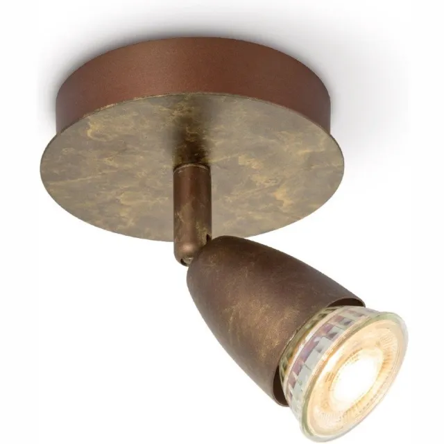 Home Sweet Home Klassieke LED Wandspot Curl - Brons - 11.5/11.5/13.5cm - wandlamp - Dimbaar - inclusief LED lichtbron - GU10 fitting - 5W 390lm