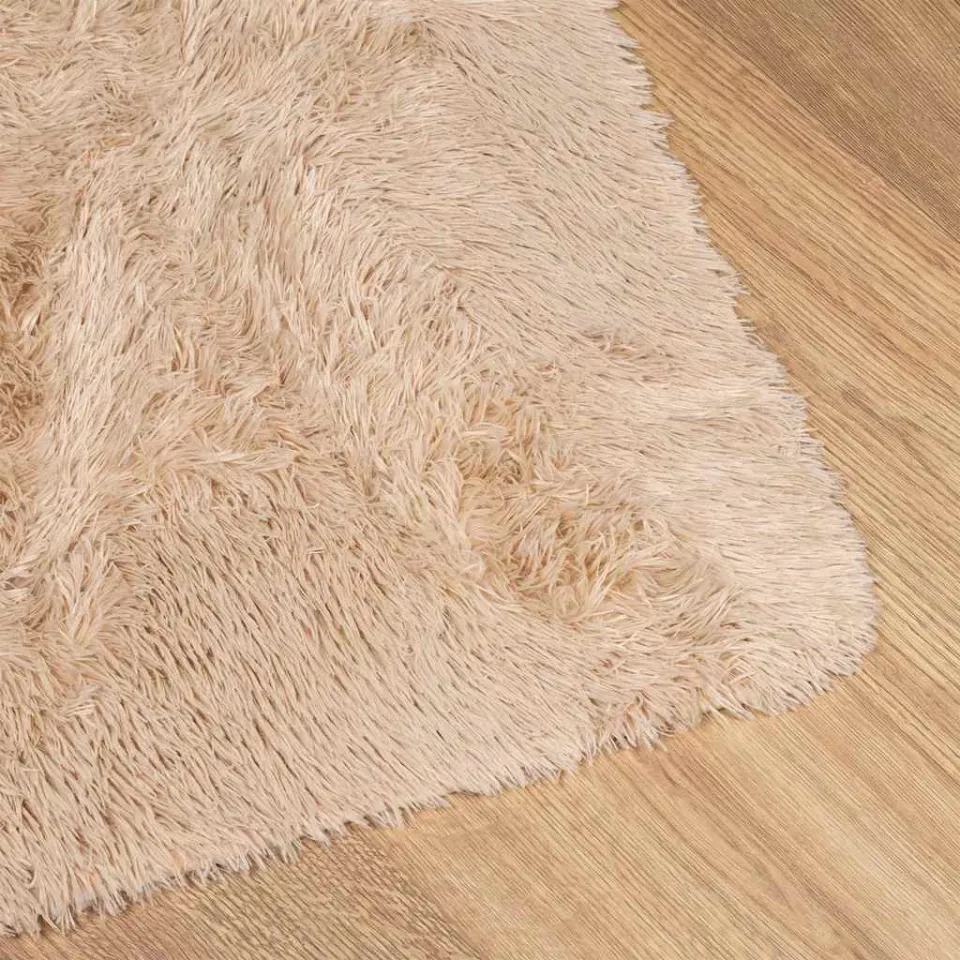 vidaXL Hoogpolig vloerkleed NAVARRA 60x100 cm polyester beige, foto 4