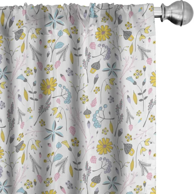 ABAKUHAUS Gordijnen – 2x75x225 cm – microvezel – veelkleurig, halfverduisterend Mehrfarbig