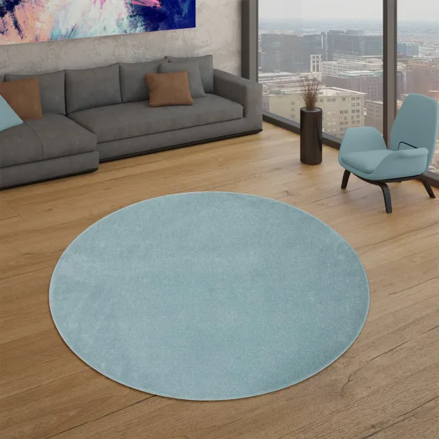TT Home Woonkamertapijt Kurflor effen design modern en tijdloos 120 x 120 cm Rond 120 x 120 cm Rond Groen