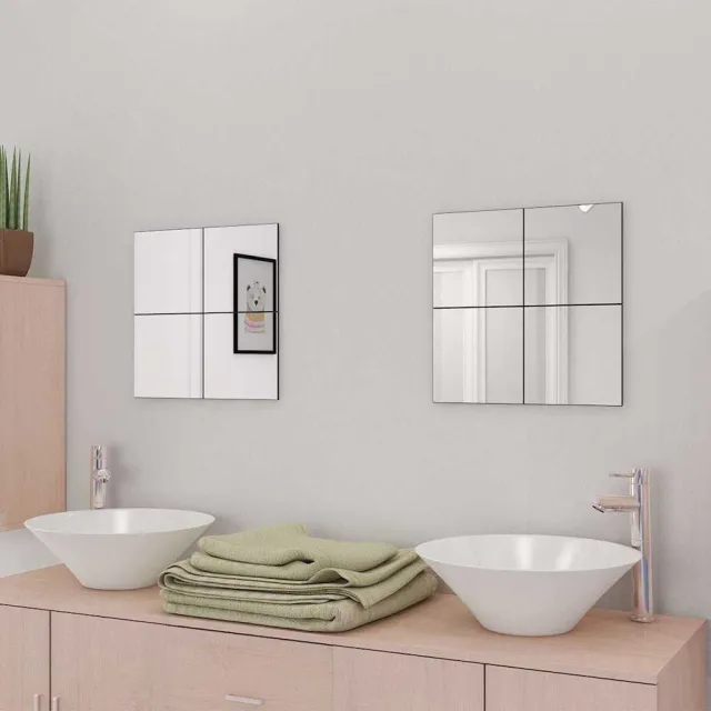 vidaXL Spiegeltegels frameloos 16 st 20,5 cm glas Zilver