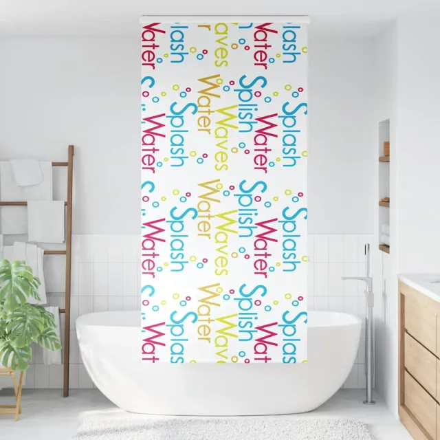 vidaXL Doucherolgordijn met cassette 90x240 cm stofbreedte 86 cm Meerkleurig
