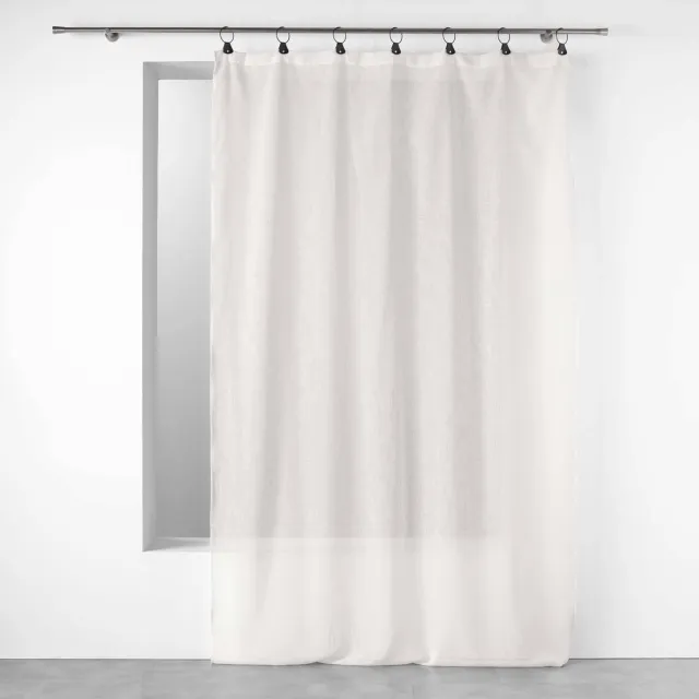 Douceur d intérieur Gordijn van gaas LINKA met metalen ringen, 140 x 240 cm wit