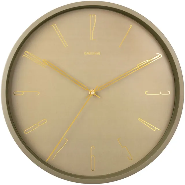 Karlsson Wandklok Belle - Mosgroen - Ø35cm - Wandklok Scandinavisch,Modern