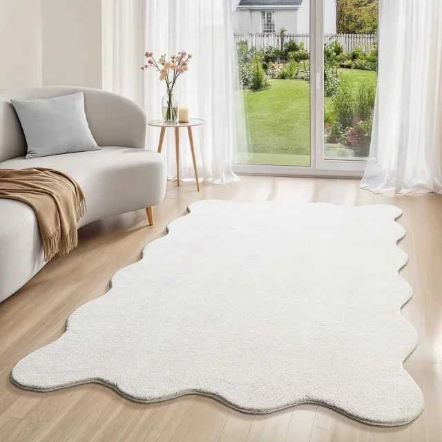 Loft Shape Vloerkleed Loft Shape – Zacht Hoogpolig Vloerkleed in Cream, Wasbaar tot 30° & Pluizig-140 x 200 cm