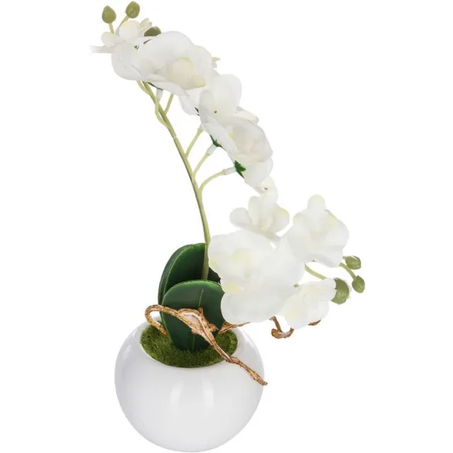 Atmosphera Kunstmatige orchidee in pot, 25 cm wit