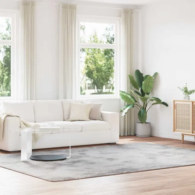 vidaXL Hoogpolig vloerkleed NAVARRA 240x340 cm polyester zilvergrijs, foto 2