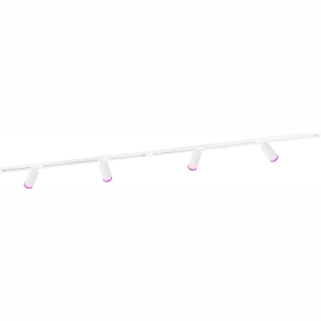 LEDVION Smart LED Railverlichting 2M + 4 Railspots (4.9W - RGB - Wit - Dimbaar) - 1-Fase